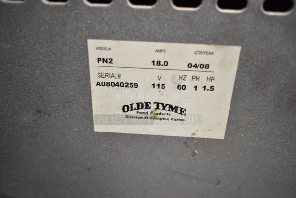 Olde Tyme PN2 Stainless Steel Commercial Countertop Nut Grinder Base. 115 Volts, 1 Phase. Tested and Powers On - Image 5 of 5
