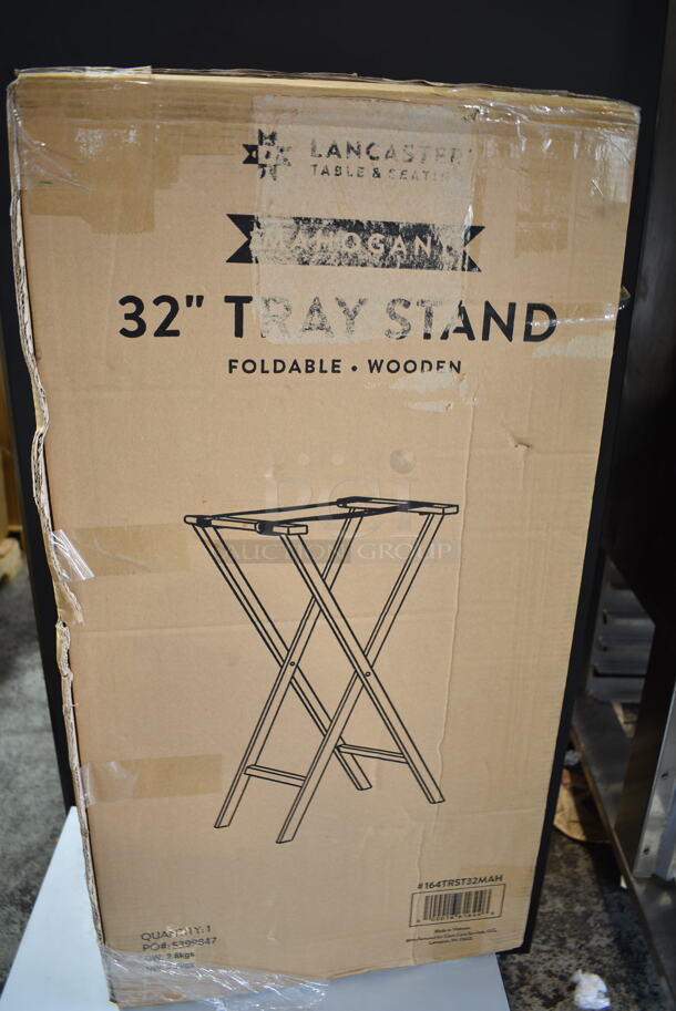 2 BRAND NEW IN BOX! Lancaster Table & Seating 164TRST32MAH 32" Tray Stand. 2 Times Your Bid! - Image 3 of 4