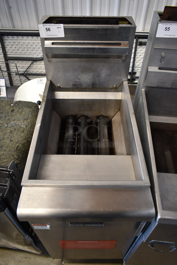 2014 Black Diamond BDGF-90/NG Stainless Steel Commercial Floor Style Natural Gas Powered Deep Fat Fryer. 90,000 BTU.  - Image 2 of 6