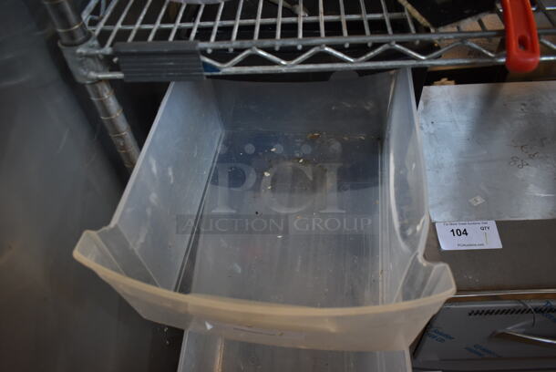 Clear and Black Poly 2 Drawer Unit. - Image 3 of 5