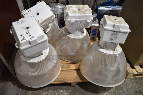  PALLET LOT of 4 Genlyte Metal Wide-Lite Lights. 4 Times Your Bid!