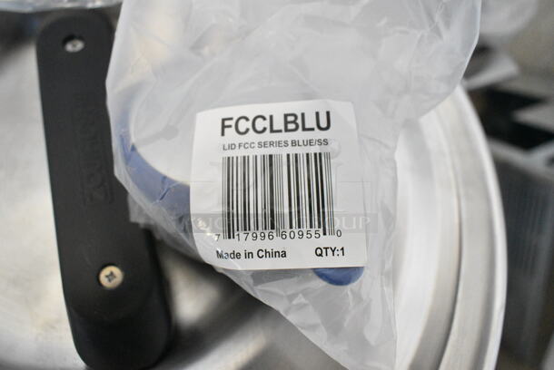 4 BRAND NEW SCRATCH AND DENT! Items Including 2 25MCCW135 Poly Measuring Pitchers, FCCLBLU Knob, Stainless Steel Cylindrical Bin, 2 Metal 1/2 Size Drop In Bins. 4 Times Your Bid!  - Image 4 of 10