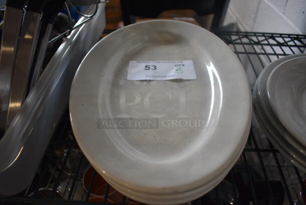 5 White Ceramic Oval Plates. 13.5x9x1.5. 5 Times Your Bid!