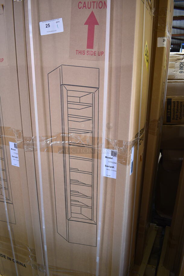 BRAND NEW IN BOX! Galaxy 177GDN5RBB Metal Commercial Single Door Reach In Cooler Merchandiser w/ Poly Coated Racks and LED Lighting. 110-120 Volts, 1 Phase. - Image 2 of 3