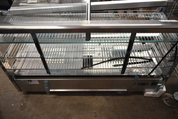 BRAND NEW SCRATCH AND DENT! ServIt 423HDM48SA Stainless Steel Commercial Countertop Full Service Heated Merchandiser Display Case. See Pictures for Broken Glass. 115 Volts, 1 Phase. Tested and Working! - Image 9 of 10