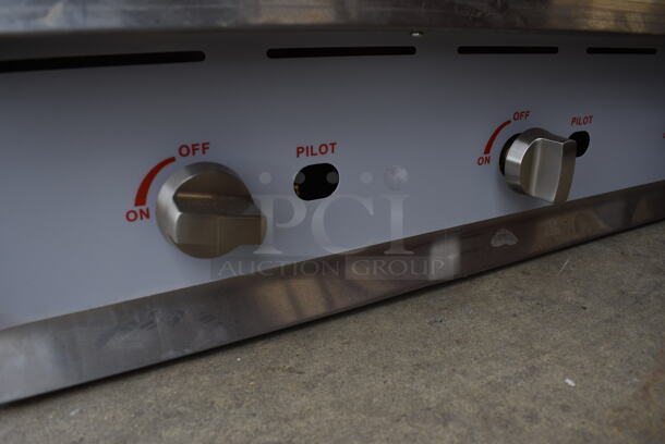 BRAND NEW! CPG Model 351GMCPG48NL Stainless Steel Commercial Countertop Natural Gas Powered Flat Top Griddle. 120,000 BTU. 48x30x13 - Image 3 of 9