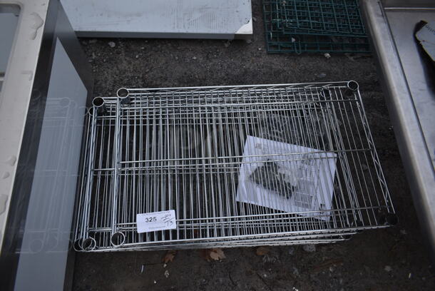 ALL ONE MONEY! Lot of 4 BRAND NEW SCRATCH AND DENT! Chrome Finish Wire Shelves. - Image 3 of 4