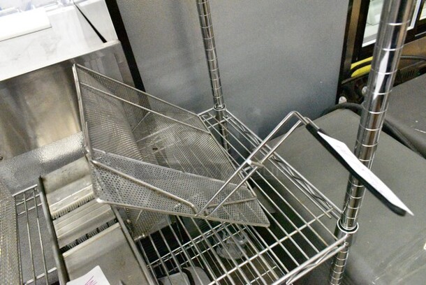 4 Various Items Including 2 Assure 190FBTRIPLE Metal Fry Baskets, 1 Fry Basket and 1 Mandolin Slicer. 4 Times Your Bid!  - Image 2 of 9