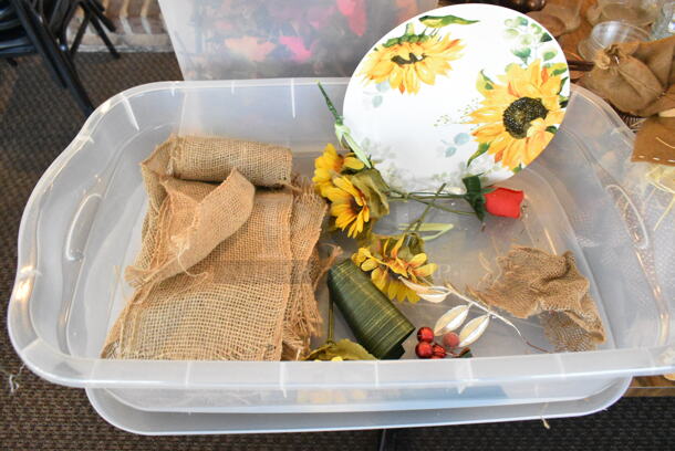 3 Wood Pattern Tables w/ Contents Including Decorations, Glasses. 3 Times Your Bid! (booth room)  - Image 9 of 11