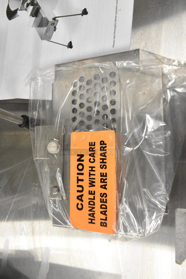 BRAND NEW SCRATCH AND DENT! Edlund 350 Electric Fruit and Vegetable Slicer. 115 Volts, 1 Phase.  - Image 4 of 10