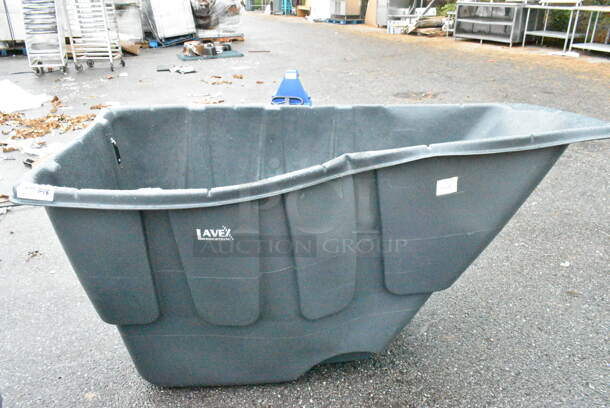 BRAND NEW SCRATCH AND DENT! Lavex 475AG102TBGY 1 Cubic Yard Gray Light-Duty Tilt Truck / Trash Cart (850 lb. Capacity) - Image 1 of 7