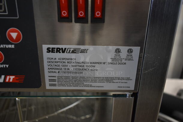 BRAND NEW SCRATCH AND DENT! ServIt 423PDW18D1 Stainless Steel Commercial Countertop Full-Service Countertop Display Warmer with 4 Shelves. Stock Picture Used as Gallery. 120 Volt, 1 Phase. Tested and Working! - Image 4 of 5