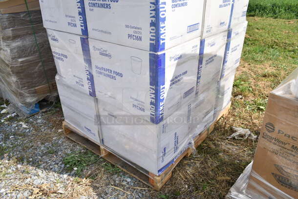 PALLET LOT of 30 BRAND NEW Boxes of AmerCare Royal PFC16N 16 oz Paper Food Containers. 30 Times Your Bid!  - Image 3 of 6