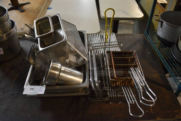 ALL ONE MONEY! Lot of Various Metal Items Including Taco Shell Frying Baskets