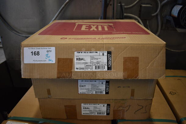 3 BRAND NEW IN BOX! Exit Signs; 2 F2RP W 1 RC LA 120/277 PNL and LRP 1 RW RA 120/277 PNL. 3 Times Your Bid! - Image 6 of 6