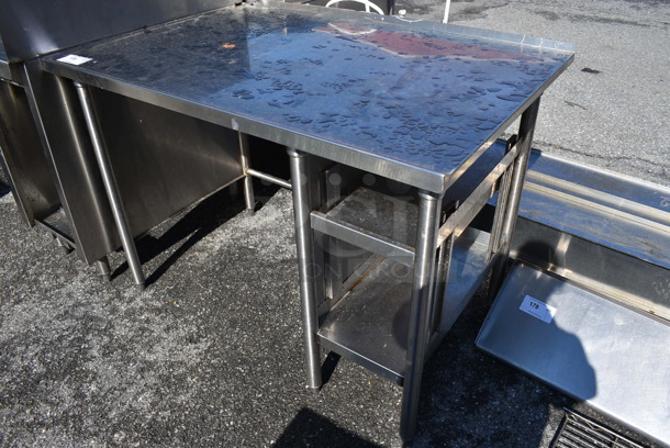 Stainless Steel Commercial Table w/ Under Shelves. 48x33x34 - Image 5 of 5