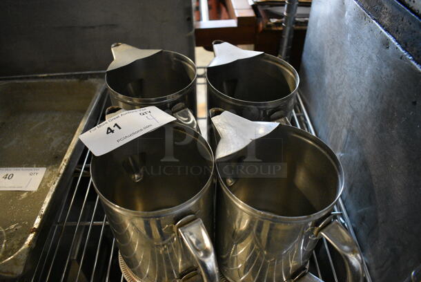 4 Metal Pitchers. 9.5x5x7. 4 MROS-44P - Image 2 of 3