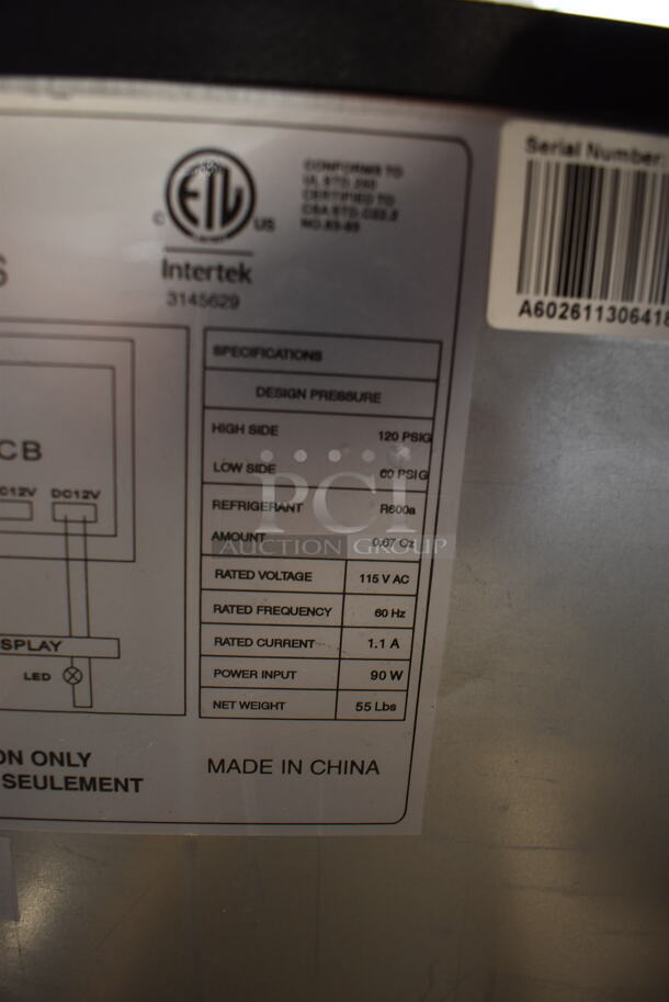 BRAND NEW SCRATCH AND DENT! Avanti BCA306SS-IS Commercial Stainless Steel Electric Beverage Cooler With Glass Door, Steel Shelves And Black Cabinet. 115V. Tested And Working! - Image 7 of 7