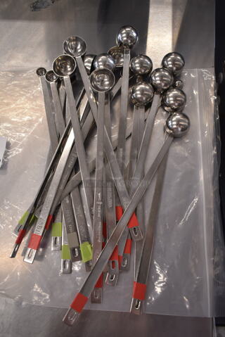 Lot of 21 BRAND NEW! Stainless Steel Measuring Spoons