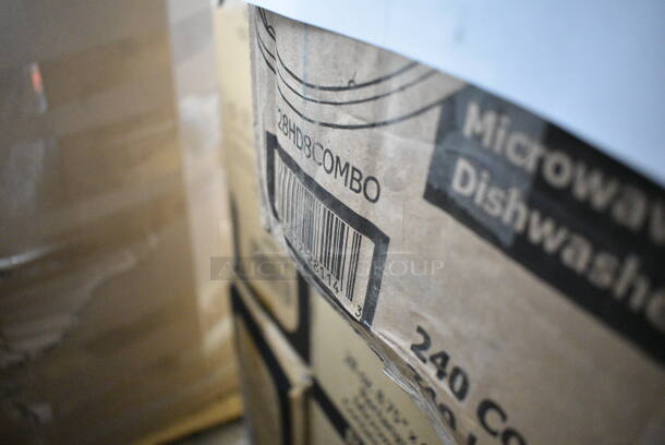 PALLET LOT of 31 BRAND NEW Boxes Including 2 Box PP883-BK Ecopax Hinge Containers, 2 Box 50010W Choice 10 oz. White Poly Paper Hot Cup - 1000/Case, 129MCR50B Choice 43 oz. Black Round Microwavable Heavy Weight Container with Lid 9" - 150/Case, 500CC20HD 20 oz. Plastic Cold Cup - 600/Case, 2 Box 129MCS28B Choice 28 oz. Black Rectangular Microwavable Heavy Weight Container with Lid 8 3/4" x 6 1/4" x 1 3/4" - 150/Case, 128HD8COMBO ChoiceHD 8 oz. Microwavable Translucent Plastic Deli Container and Lid Combo Pack - 240/Case, 164CUSHMCMVN Lancaster Table & Seating Vintage Wood Seat for Mid-Century Chairs and Barstools, 2 Box Tablecraft 8032A PourMaster Complete 1 Qt. White Pour Bottle Kit with Assorted Color Spouts and Caps - 12/Pack, Choice 24" White Disposable Polypropylene Bouffant Cap - 100/Pack, 50020W Choice 20 oz. White Poly Paper Hot Cup - 600/Case, 600SOS1236 Regency Stainless Steel Single Deck Overshelf - 12" x 36" x 19 1/4", 5 Box 4331824PEA Choice 18" x 24" Pink / Peach Butcher Paper Sheets - 1000/Case, 12" Corrugated White Circles, 3698239413 Frymaster 8239413 20 3/8" x 28" Stainless Steel Fryer Cover for MJ1CF and MJCF Series, 795PTOBK8 Choice Black Microwavable Folded Paper #8 Take-Out Container 6" x 4 3/4" x 2 1/2" - 300/Case, 303BWREB16 Acopa 16 oz. Bright White Wide Rim Rolled Edge Rim Stoneware Soup and Pasta Bowl - 12/Case, 795PTOKFT3 Choice Kraft Microwavable Folded Paper #3 Take-Out Container 7 3/4" x 5 1/2" x 2 1/2" - 200/Case, 502404816CL Lavex 40-45 Gallon 16 Micron 40" x 48" High Density Janitorial Can Liner / Trash Bag - 250/Case. 31 Times Your Bid!  - Image 5 of 12