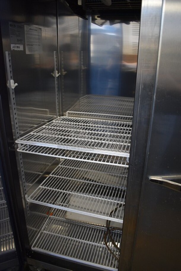 Kool-It Model KTSF-2 Stainless Steel Commercial 2 Door Reach In Freezer w/ Poly Coated Racks on Commercial Casters. 115 Volts, 1 Phase. 54x32.5x81.5. Tested and Working! - Image 5 of 7