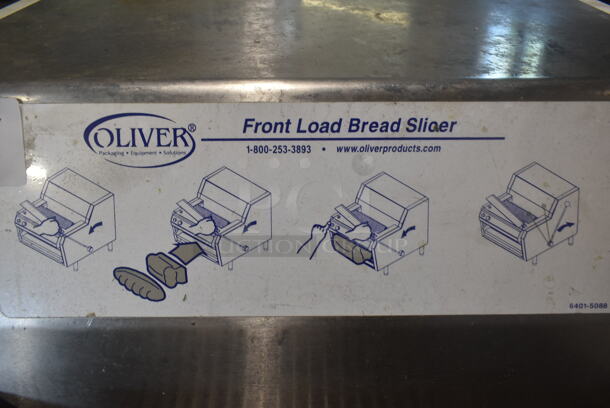 Oliver 732-R Metal Commercial Countertop Bread Loaf Slicer on Equipment Stand w/ Commercial Casters. 115 Volts, 1 Phase. Tested and Working! - Image 6 of 7