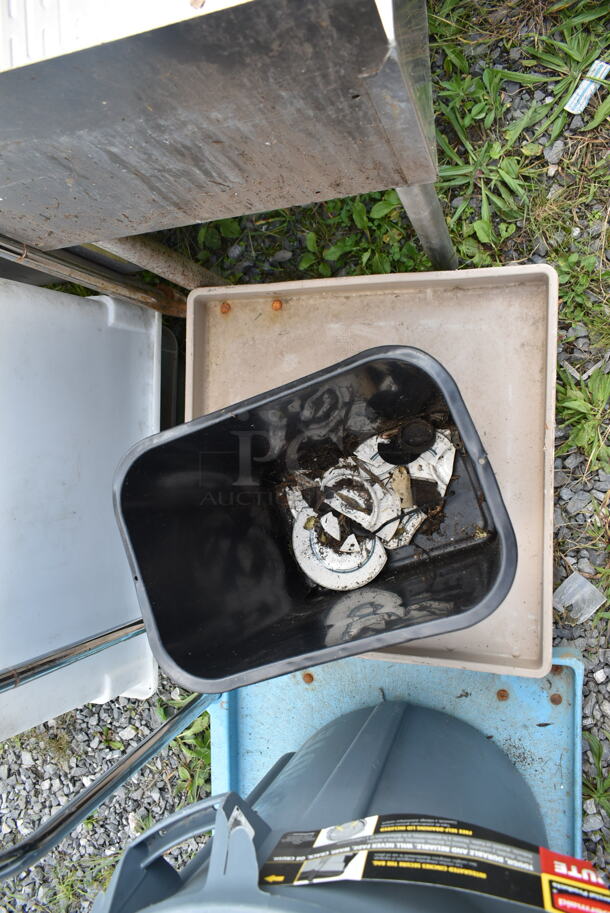 Dish Caddy Cart and Black Poly Trash Can. - Image 2 of 3