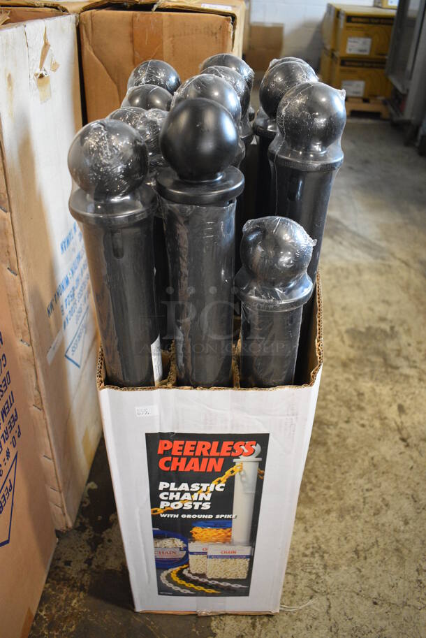 Box of 12 BRAND NEW! Peerless Chain Plastic Chain Posts. Includes 32