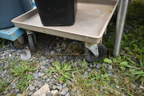 Dish Caddy Cart and Black Poly Trash Can. - Image 3 of 3
