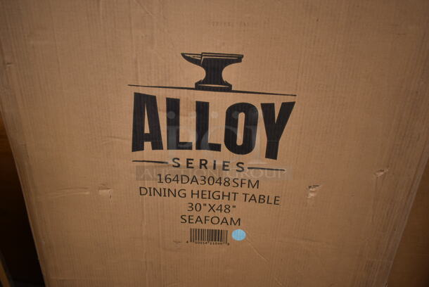 2 BRAND NEW IN BOX! Alloy Series 164DA3048SFM Seafoam 30"x48" Dining Height Table. Stock Picture Used as Gallery. 2 Times Your Bid! - Image 2 of 3
