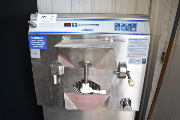 Carpigiani LB-502G Stainless Steel Commercial Water Cooled Floor Style Batch Freezer on Commercial Casters. 208/230 Volts, 3 Phase. - Image 4 of 9