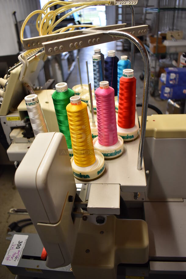 Expert AD860 Metal Commercial Floor Style Embroidery Machine on Commercial Casters w/ 2 Tiers Worth of Extra Parts. Includes 26x30x64 - Image 7 of 12