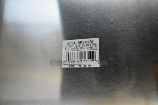 2 BRAND NEW SCRATCH AND DENT! 471ALRP2418L Choice 28 Qt. Aluminum Roaster Pan - 24" x 18" x 4". 2 Times Your Bid!  - Image 5 of 6