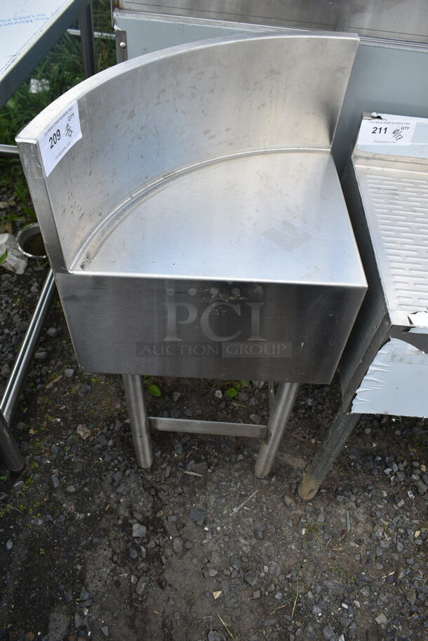 Stainless Steel Commercial Curved Counter w/ Back Splash. - Image 1 of 3