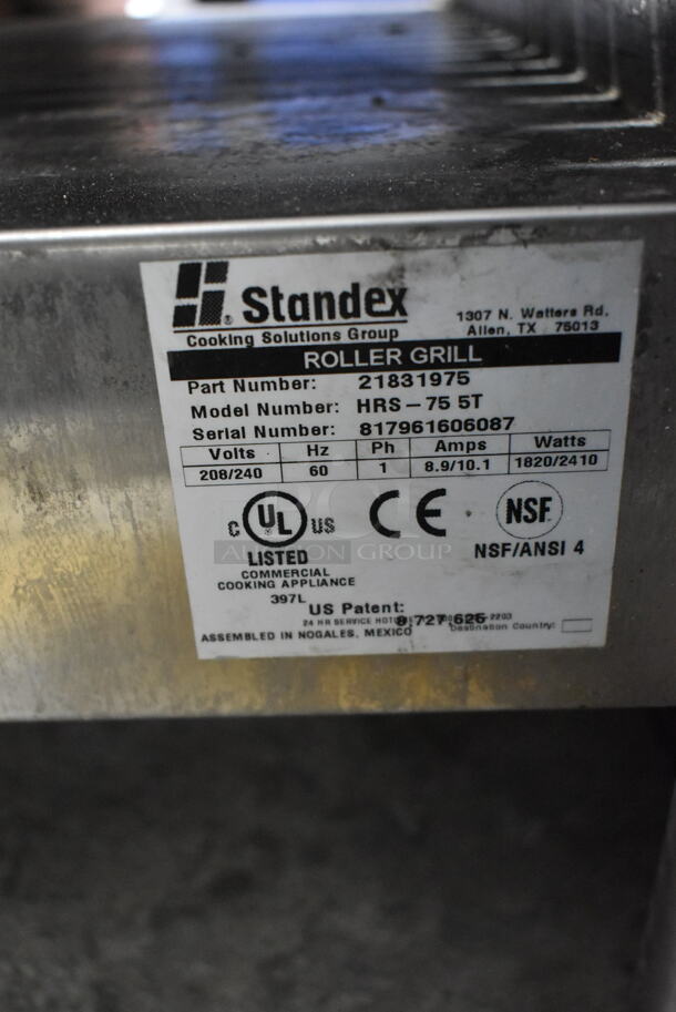 APW Wyott HRS-75 5T Stainless Steel Commercial Countertop Hot Dog Roller. 208/240 Volts, 1 Phase.  - Image 5 of 5
