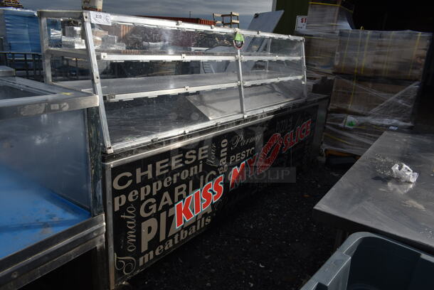 Stainless Steel Commercial Serving Unit w/ Sneeze Guard, 2 Over Shelves, Stone Countertop, Rear Pan Racks and Under Shelf on Commercial Casters. 115 Volts, 1 Phase - Image 1 of 6