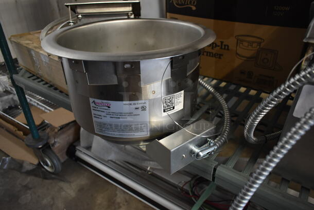 BRAND NEW SCRATCH AND DENT! Avantco 177TPSW11 Stainless Steel Commercial Electric Powered Round Drop In Warmer. 120 Volts, 1 Phase. Cannot Test Due To Plug Style - Image 5 of 7