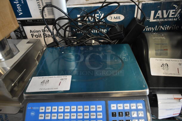 BRAND NEW SCRATCH AND DENT! AvaWeigh 334PCS60T Stainless Steel 60 lb. Digital Price Computing Scale with Tower. Tested and Working! - Image 4 of 7