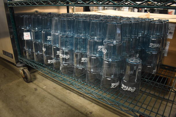 ALL ONE MONEY! Tier Lot of 172 Poly Beverage Tumblers. 4x4x6.5