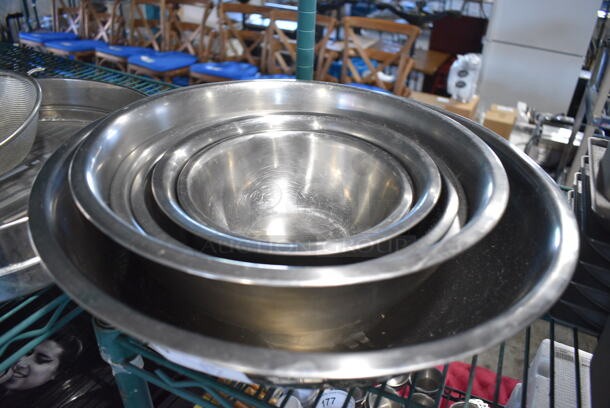 7 Various Metal Bowls. Includes 16x16x5. 7 Times Your Bid! - Image 2 of 2