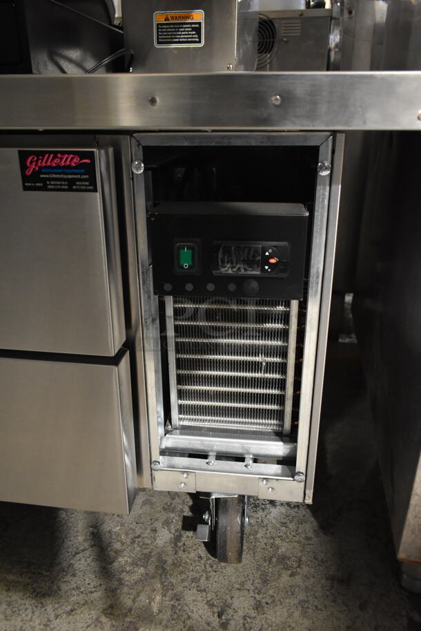BRAND NEW SCRATCH AND DENT! Atosa Stainless Steel Commercial 2 Drawer Chef Base on Commercial Casters. 115 Volts, 1 Phase. Tested and Working! - Image 7 of 8