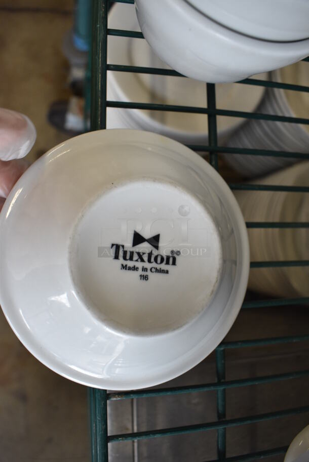 34 White Ceramic Bowls. 4.75x4.75x1.5. 34  - Image 2 of 3