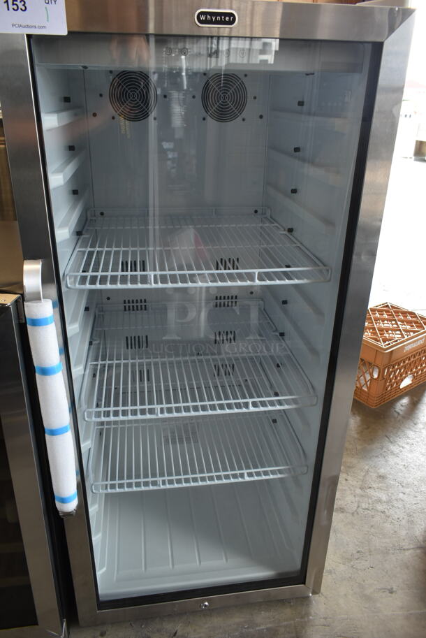 BRAND NEW SCRATCH AND DENT! Whynter CBM-1060XLW Freestanding 10.6 cu. ft. Stainless Steel Commercial Beverage Merchandiser with Superlit Door and Lock - White. 115 Volts, 1 Phase. Tested and Working! - Image 2 of 5