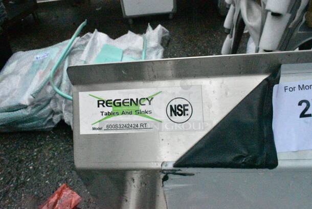 BRAND NEW SCRATCH AND DENT! Regency 600S3242424RT Stainless Steel 3 Bay Sink w/ Right Side Drain Board. No Legs. Bays 27x24x13. Drain Board 22x25 - Image 8 of 8