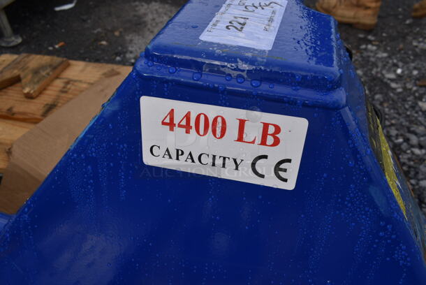 2 BRAND NEW SCRATCH AND DENT! Metal Blue 4,400 Pound Capacity Pallet Jacks. Handles are Not Attached. 2 Times Your Bid! - Image 5 of 5