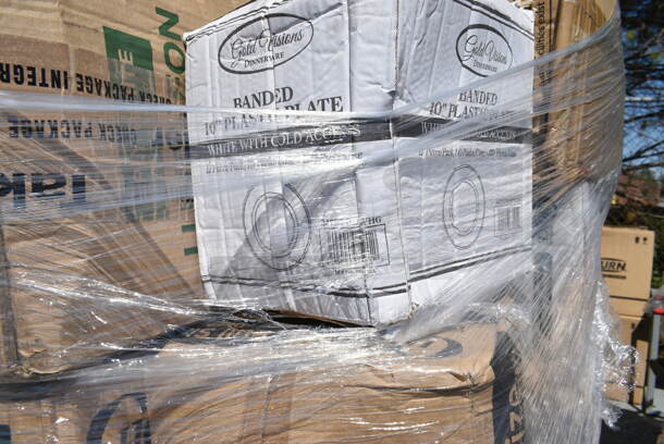 PALLET LOT of 33 BRAND NEW Boxes Including 130WBKSPOONH Choice Black Heavy Weight Wrapped Plastic Teaspoon - 1000/Case, 129MCS28B Choice 28 oz. Black Rectangular Microwavable Heavy Weight Container with Lid 8 3/4" x 6 1/4" x 1 3/4" - 150/Case, 2 Box 128HD8COMBO ChoiceHD 8 oz. Microwavable Translucent Plastic Deli Container and Lid Combo Pack - 240/Case, 129MCS242CB Choice 30 oz. Black 8 3/4" x 6" x 2 3/4" 2-Compartment Rectangular Microwavable Heavy Weight Container with Lid - 150/Case, 2 Box 130WHSPOONH Choice White Heavy Weight Plastic Teaspoon - 1000/Case, 130BKFKSNH Choice Black Heavy Weight Wrapped Plastic Cutlery Pack with Napkin - 500/Case, 500TO993C3 Choice 9" x 9" x 3" Microwaveable 3-Compartment Black / Clear Plastic Hinged Container - 100/Case, 795PTOBK8 Choice Black Microwavable Folded Paper #8 Take-Out Container 6" x 4 3/4" x 2 1/2" - 300/Case, 127P2C Choice Clear Plastic Souffle Cup / Portion Cup - 2 oz. - 2500/Case, 4 Box 130BFORKWP Choice Individually Wrapped Medium Weight Black Plastic Fork - 1000/Case, 795PTOKFT8 Choice Kraft Microwavable Folded Paper #8 Take-Out Container 6" x 4 3/4" x 2 1/2" - 300/Case, 612D3COMP Choice 8 1/2"x 6 3/8" 3-Compartment Oblong Foil Take-Out Container with Board Lid - 250/Case, 795PTOBK8 Choice Black Microwavable Folded Paper #8 Take-Out Container 6" x 4 3/4" x 2 1/2" - 300/Case, 127CH04 Choice 4 oz. Clear RPET Hinged Deli Container - 400/Case, 347BP10C3BK Choice 10 1/4" 3-Compartment Black Plastic Plate - 500/Case. 33 Times Your Bid!  - Image 10 of 12