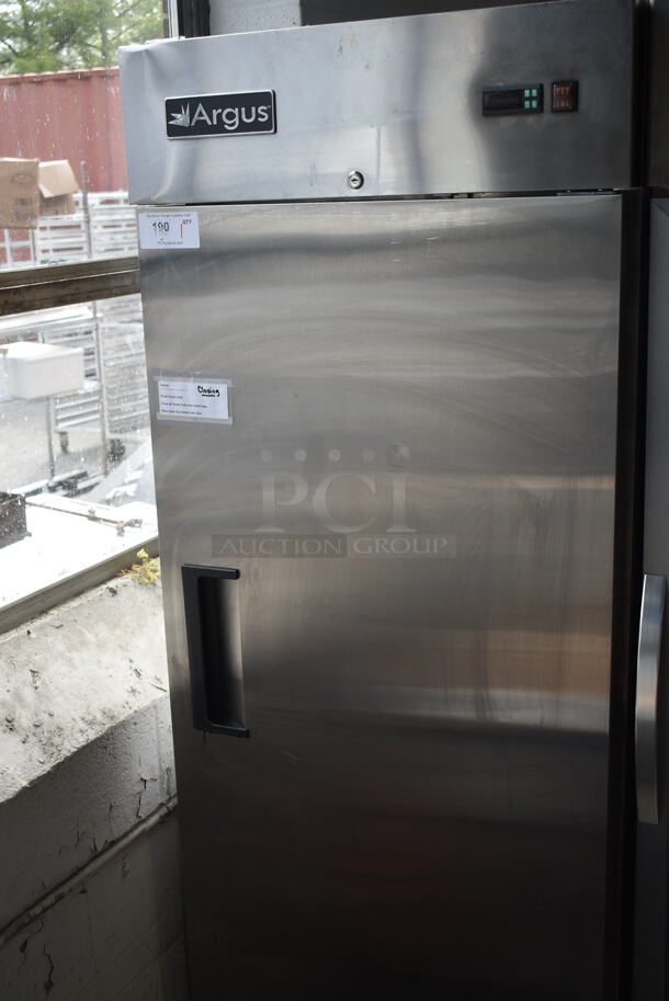 Argus AFZ-1D Stainless Steel Commercial Single Door Reach In Freezer. 115 Volts, 1 Phase. - Item #1111274