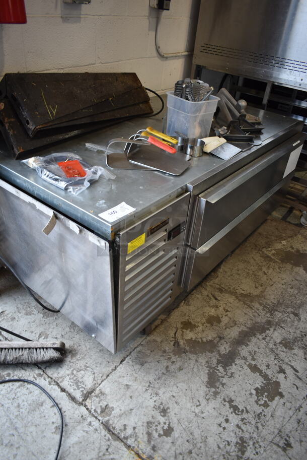 2017 Traulsen TE060HT-ZLB01 Stainless Steel Commercial 2 Drawer Chef Base on Commercial Casters. 115 Volts, 1 Phase. Tested and Working! - Image 2 of 7