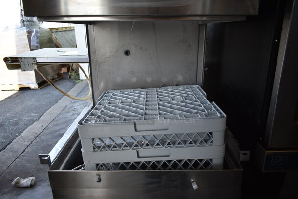 BRAND NEW SCRATCH AND DENT! Hobart EDH Stainless Steel Commercial Straight Pass Through Dishwasher. 208/240 Volts, 3 Phase.  - Image 4 of 10