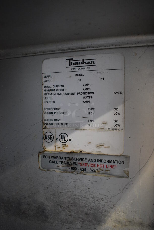 Traulsen Model ADT132WUT-HHS Stainless Steel Commercial Cooler Freezer Combo Unit w/ Metal Racks on Commercial Casters. 115 Volts, 1 Phase. 30x35x83. Tested and Working! - Image 6 of 7